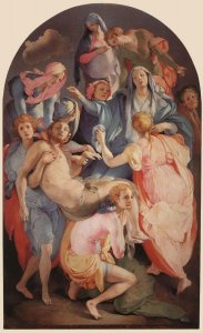 Deposizione olio su tavola 1526 ca Cappella Capponi di Chiesa di Santa Felicita FI